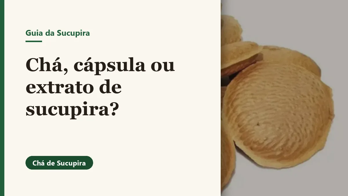 Foto relacionada ao artigo: Chá de sucupira, cápsula ou extrato: qual a diferença?