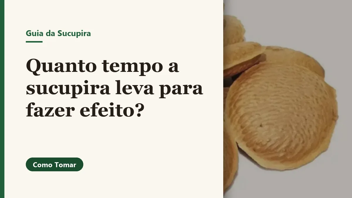 Foto relacionada ao artigo: Quanto tempo a sucupira leva para fazer efeito?
