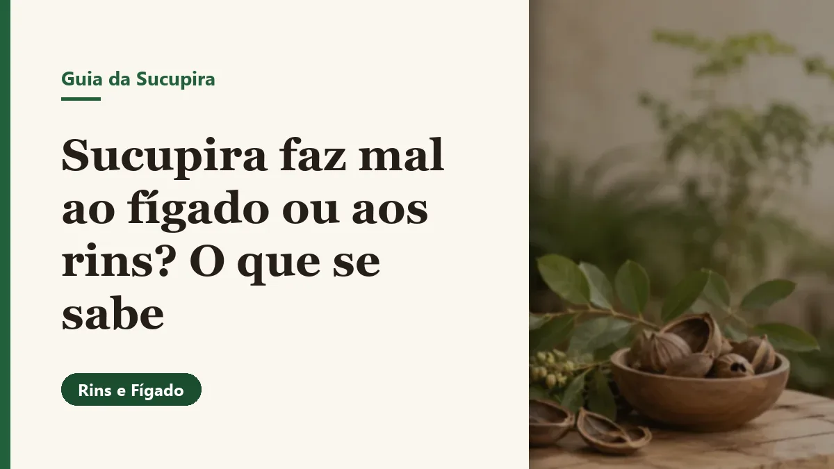 Foto relacionada ao artigo: Sucupira faz mal ao fígado ou aos rins? O que os estudos mostram