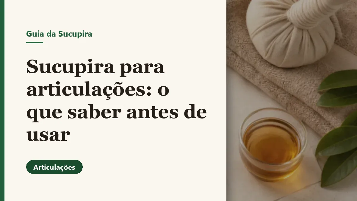 Imagem educativa sobre Sucupira para articulações: o que saber antes de usar