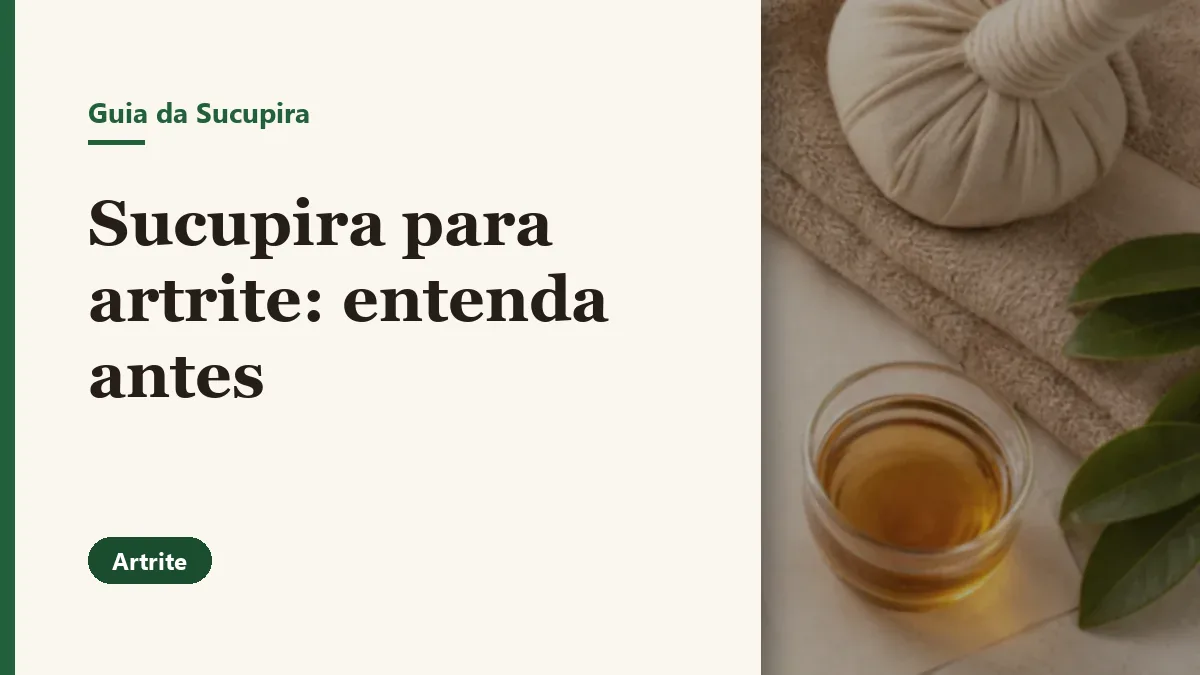 Foto relacionada ao artigo: Sucupira para artrite: entenda antes de usar