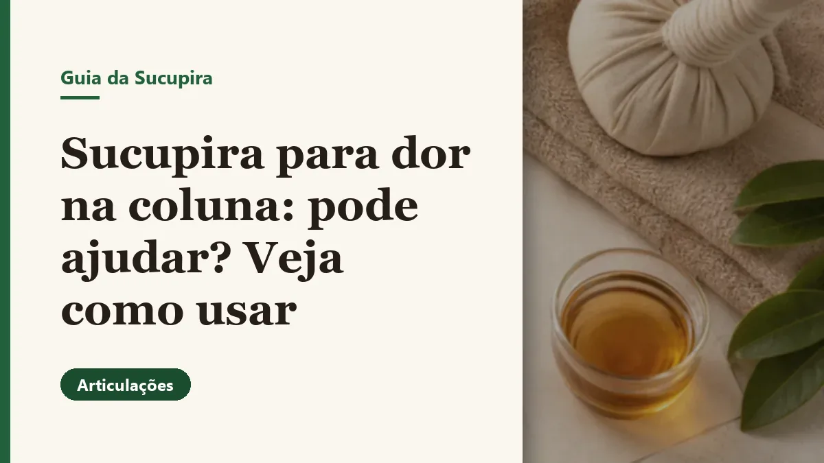 Foto relacionada ao artigo: Sucupira para dor na coluna: pode ajudar? Veja como usar