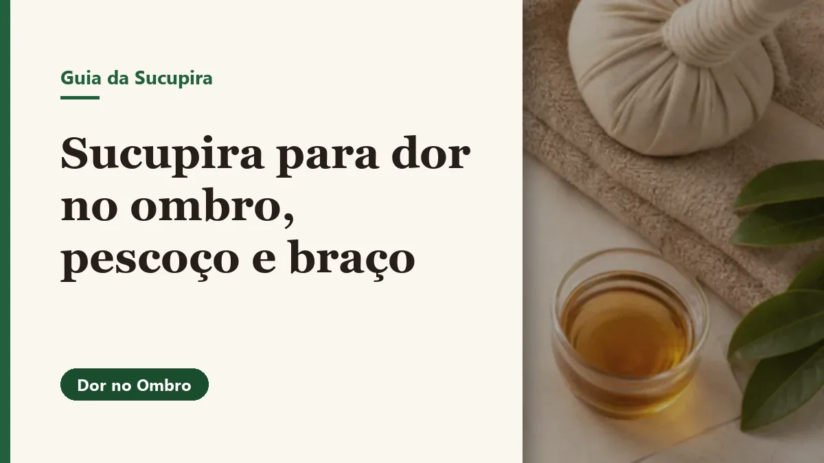Foto relacionada ao artigo: Sucupira para dor no ombro, pescoço e braço