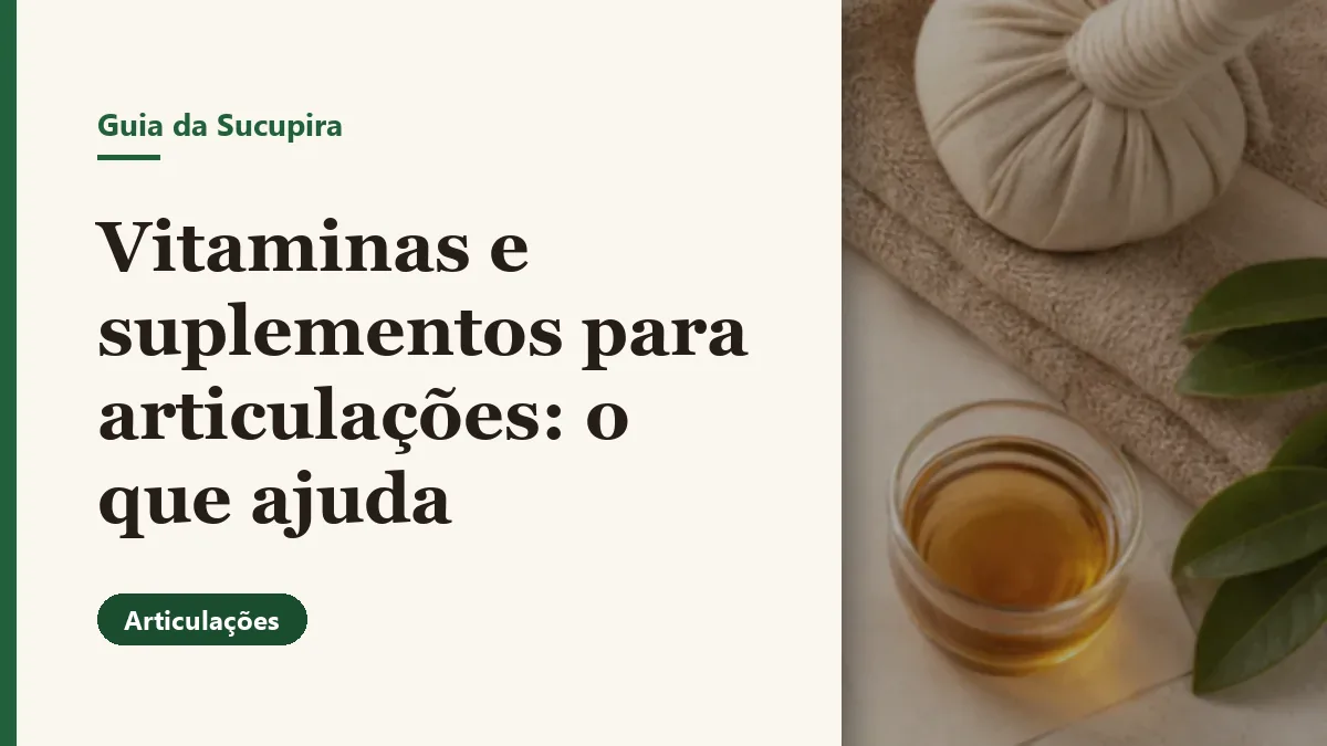 Foto relacionada ao artigo: Vitaminas e suplementos para articulações: o que realmente ajuda